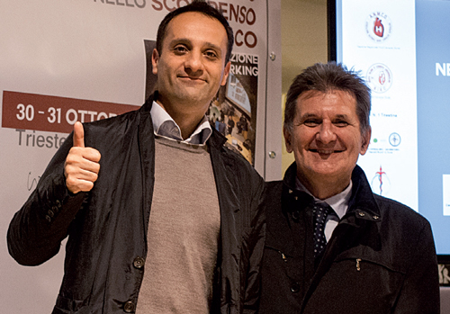 L’organizzatore Giorgio Faganello assieme al direttore del Centro Cardiovascolare, Andrea Di Lenarda.